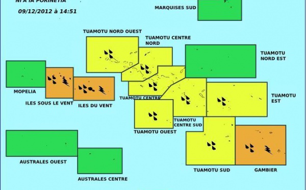 Alerte météo : vigilance Orange sur une partie de la Polynésie