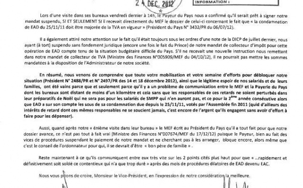 La situation est toujours bloquée pour la SMPP Sogeba, le Pays n'a pas payé