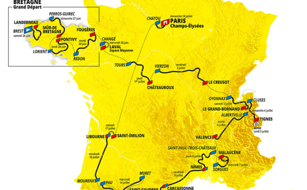 Tour de France: le Ventoux par deux fois en juillet