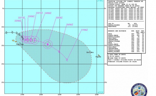 D'après Météo France, le cyclone Garry devrait épargner la Polynésie