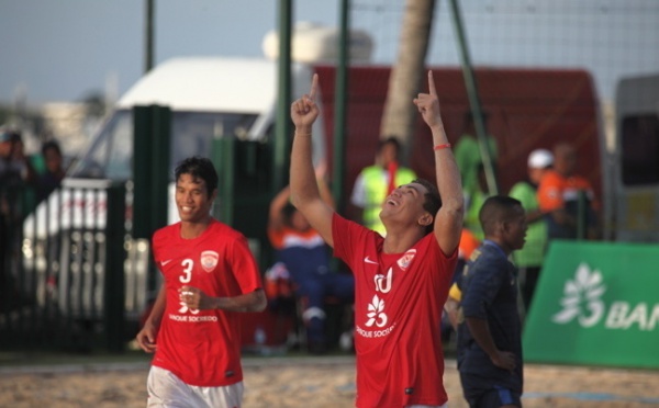 Beach Soccer: Les tiki toa remportent leur premier match contre les Pays-bas 5 buts à 4