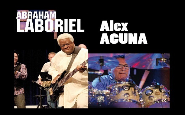 Le batteur ALEX ACUNA et le bassiste ABRAHAM LABORIEL en concert sur le fenua