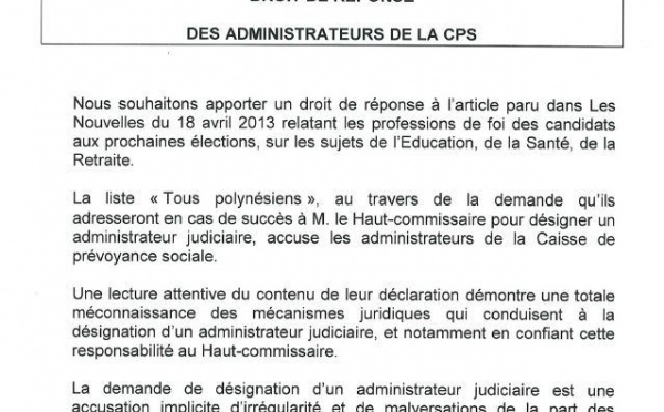 CPS: Les administrateurs répondent