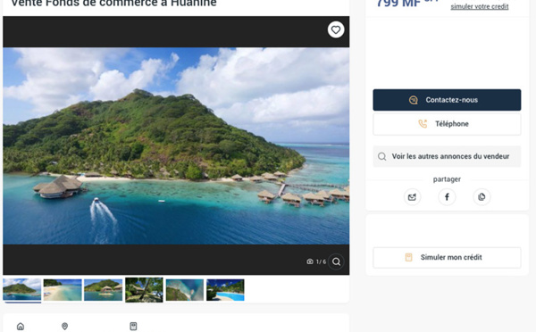 ​Le Royal Huahine mis en vente