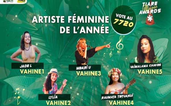 Qui remportera le Tiare Award de l'artiste féminine de l'année ?