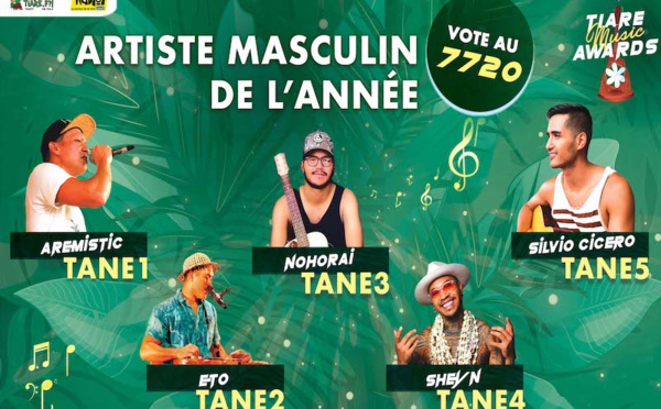 Qui remportera le Tiare Award de l'artiste masculin de l'année ?