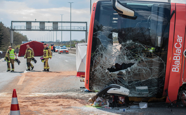 Belgique: accident mortel d'un bus BlaBlacar, le chauffeur interpellé