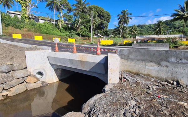 Réouverture du pont de Vairua à Taravao