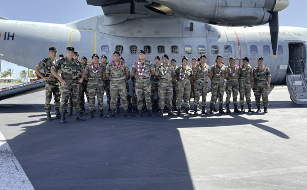 Arrivée des premiers stagiaires du RSMA à Hao