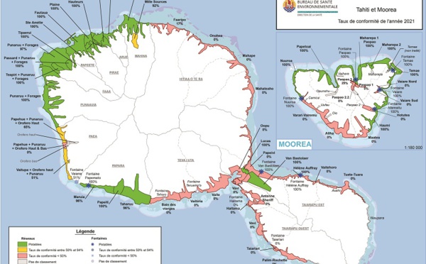 L'eau entièrement potable dans seulement 10 communes polynésiennes