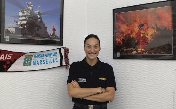 Sept Polynésiens marins-pompiers à Marseille