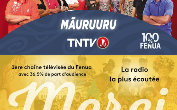 TNTV meilleure audience télé et Polynésie la 1ère en tête des radios