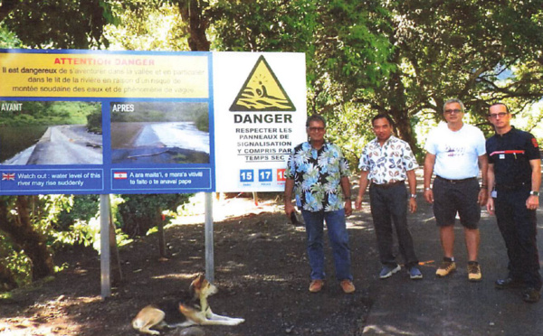 Des nouveaux panneaux de danger à Papenoo