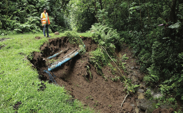 Les intempéries font des dégâts à Mahina