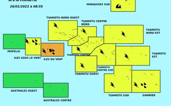 Orages et fortes pluies, ​vigilance orange pour Tahiti