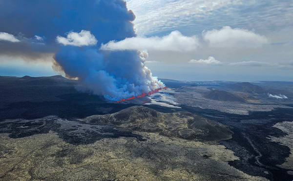 Islande : nouvelle éruption volcanique sur la péninsule de Reykjanes