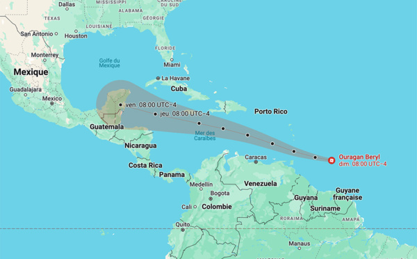 La Martinique se prépare au passage de l'ouragan Béryl lundi