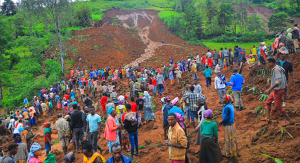Environ 150 morts dans un glissement de terrain dans le sud de l'Ethiopie
