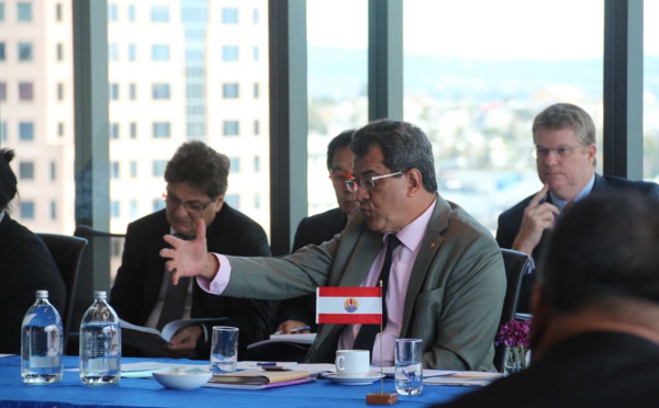 Le Président Fritch à la réunion du Groupe des dirigeants polynésiens à Auckland