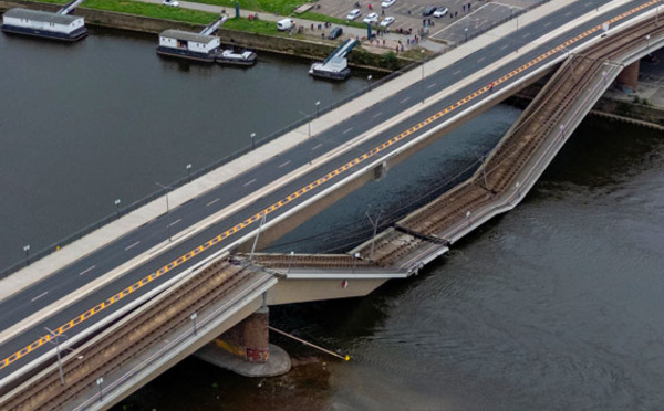 Allemagne : un pont s'effondre en pleine nuit sans faire de victime