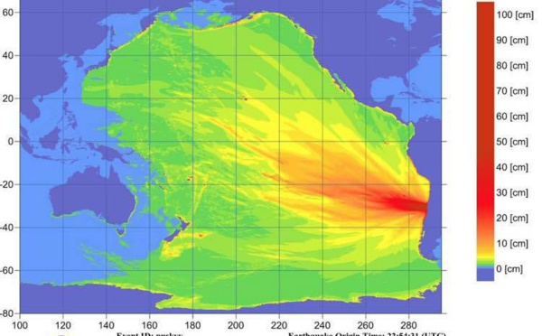 Séisme au Chili :  Point de situation à 19h30 : maintien de la vigilance tsunami  en Polynésie française