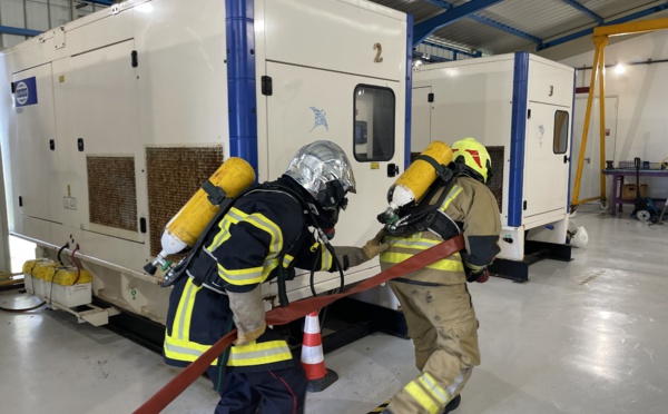 Exercice de sécurité à la centrale de Hao