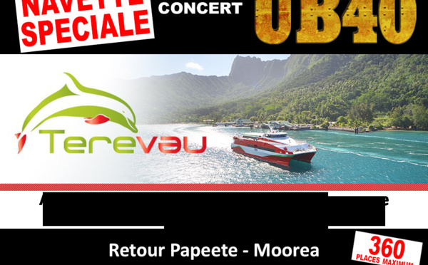 Concert de UB40 : une navette spéciale pour les habitants de Moorea