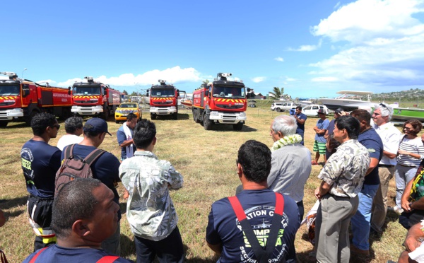 Réception de cinq camions de sauvetage et de lutte contre les incendies