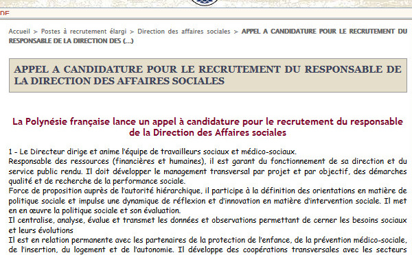 Qui veut devenir directeur des affaires sociales ?