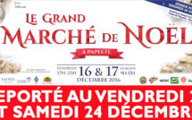 Intempéries: Le grand marché de Noël est reporté d'une semaine