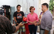 Inondations lycée du Taaone : Nicole Sanquer visite les lieux