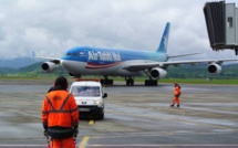 Un avion d'Air Tahiti Nui à Lourdes