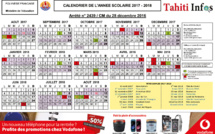 Votre calendrier scolaire 2017/2018 à télécharger