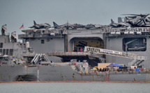 Des restes humains dans le navire de l'US Navy accidenté au large de Singapour