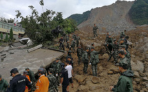 Chine: 2 morts et 25 disparus dans un glissement de terrain