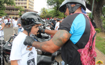 Les 100 motos de l’amitié à Papeete