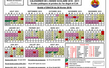 Pratique: les calendriers scolaires 2010-2011  de Polynésie française tous archipels