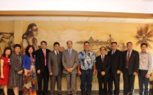 Entretien avec une délégation chinoise de la ville de Beihai