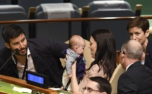 La Première ministre néo-zélandaise et son bébé, vedettes à l'ONU