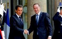 Le Premier ministre néo-zélandais a rencontré Nicolas Sarkozy et François Fillon à Paris