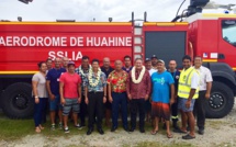 Les pompiers de l’aéroport de Huahine formés