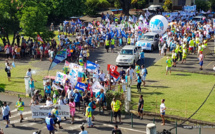Plus d'un millier de grévistes dans les rues de Papeete ce jeudi