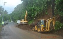 Prudence: Nouveau glissement de terrain à Papenoo, PK 19.100