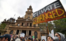 Incendies en Australie: manifestation contre le réchauffement climatique