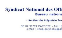 ARAFENUA: Le Syndicat National des Officiers de Police Bureau national réagit aux articles diffusés dans la presse