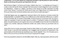 Communiqué du Tavini: Marine Le Pen aux indépendantistes: "Ne faites pas chez vous ce que je fais chez moi"