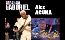 Le batteur ALEX ACUNA et le bassiste ABRAHAM LABORIEL en concert sur le fenua