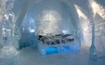 Un hôtel fait de glace en Laponie équipé d'alarmes incendie