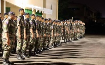 Les volontaires du RSMA présentés au drapeau