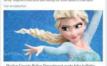 USA: la police lance un avis de recherche contre Elsa, la Reine des Neiges